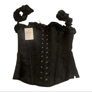 Daisy corset: Black embroidered